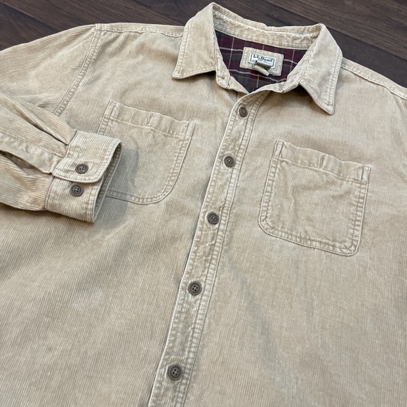 Vintage LL Bean Khaki Corduroy Barn Chore Coat Jacket Men's‎ X-Large